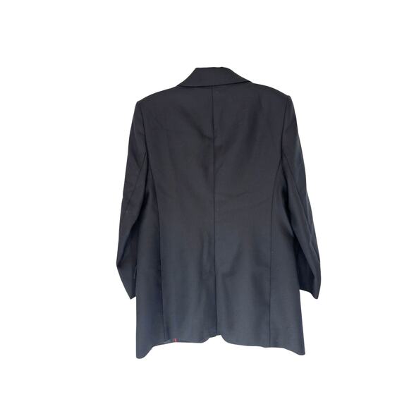 Banana Republie Lido Sculpted Italian Wool Blazer Black Luxury Classy Size 8 - Picture 8 of 12